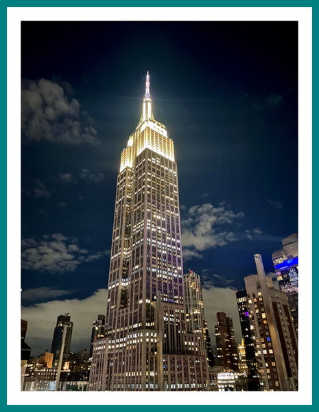 Photograph of the iconic Empire State Building by Xanthie Horowitz